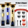 Electric Barber T9 Upgraded LCD Rechargeable Retro Oil Head Carving Electric Push Shear Pubic Hair Clipper