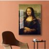 Famous Art Prints For Living Room Cuadros Decor Smile Of Mona Lisa Portrait Canvas Art Painting