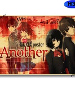 Japanese Horror Anime Another Posters Retro Kraft Paper Sakakibara Kouichi Misaki Mei Poster Wall Art Decor 4