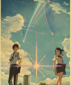 Japanese Shinkai Makoto s Director Anime Movie Your Name Kraft Paper Poster Bedroom Dormitory Bar Cafe 1