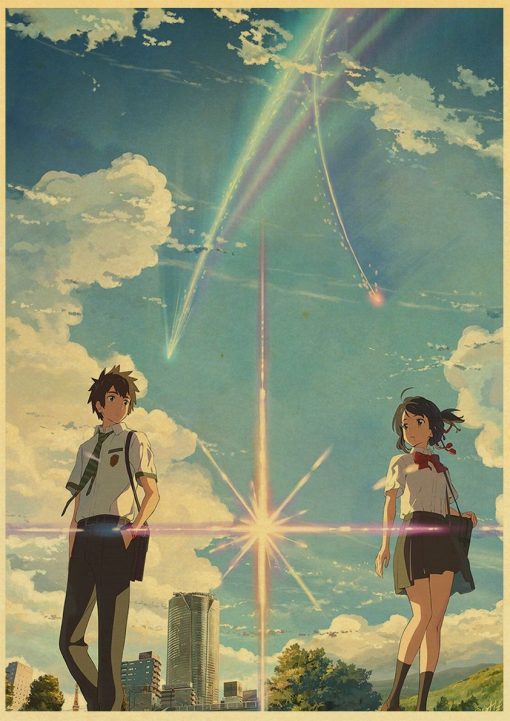 Japanese Shinkai Makoto s Director Anime Movie Your Name Kraft Paper Poster Bedroom Dormitory Bar Cafe 1