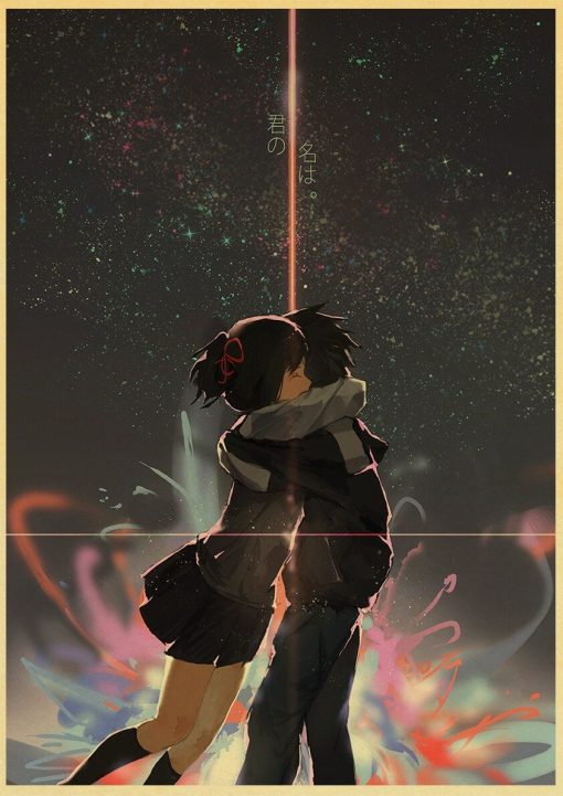 Japanese Shinkai Makoto s Director Anime Movie Your Name Kraft Paper Poster Bedroom Dormitory Bar Cafe 2