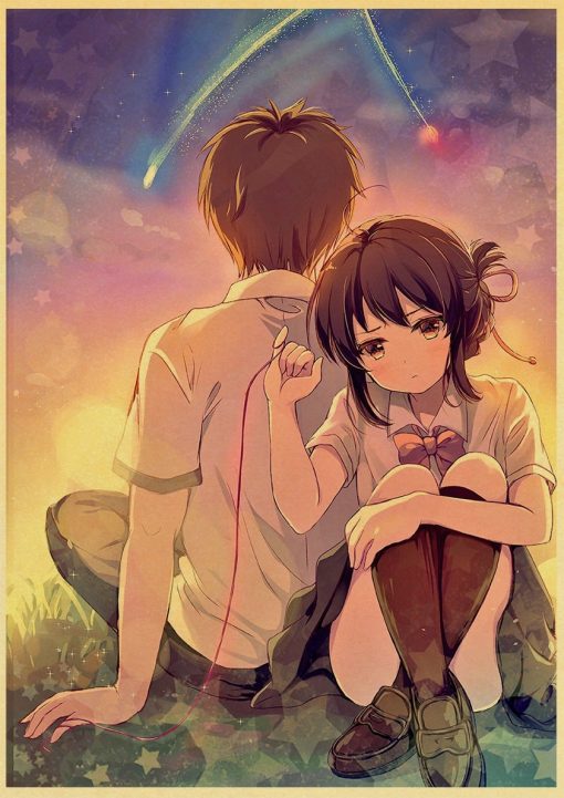 Japanese Shinkai Makoto s Director Anime Movie Your Name Kraft Paper Poster Bedroom Dormitory Bar Cafe 4