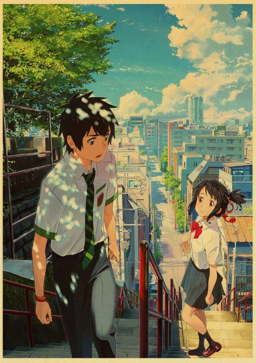 Japanese Shinkai Makoto s Director Anime Movie Your Name Kraft Paper Poster Bedroom Dormitory Bar Cafe 5