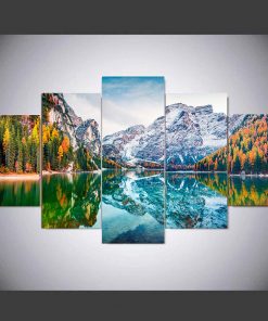 Landscape Canvas Posters Home Decor 5 Pieces Natural Lake Paintings Wall Art Scenery Pictures Modular Living 3