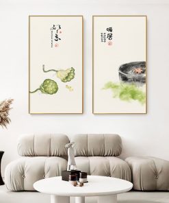 Modern Traditional Chinese Canvas Art Painting Print Still Life Poster Character Wall Pictures for Living Room 5