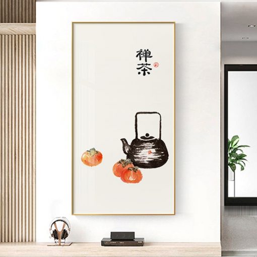 Modern Traditional Chinese Canvas Art Painting Print Still Life Poster Character Wall Pictures for Living Room