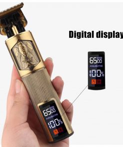 New LCD USB Electric Hair Clippers Rechargeable Shaver Beard Trimmer Professional Men Hair Cutting Machine Beard 3