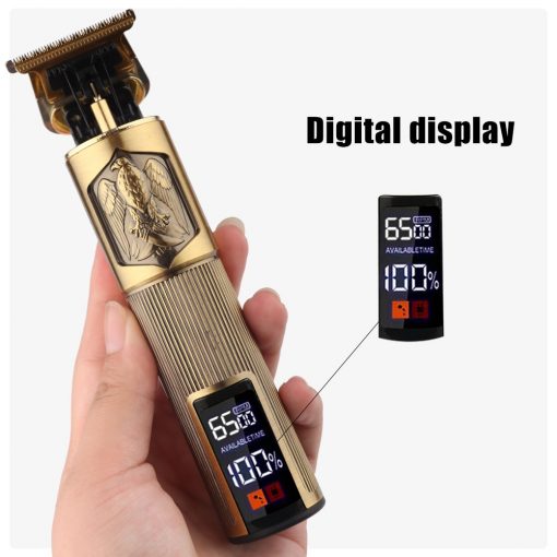 New LCD USB Electric Hair Clippers Rechargeable Shaver Beard Trimmer Professional Men Hair Cutting Machine Beard 3