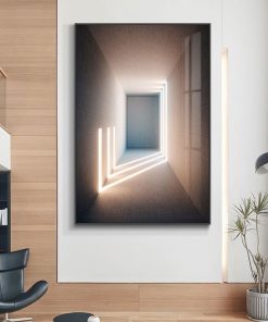 Nordic Building Corridor Picture Light and Shadow Painting on Canvas Posters Prints for Entrance Living Room 2