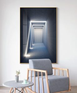 Nordic Building Corridor Picture Light and Shadow Painting on Canvas Posters Prints for Entrance Living Room 3