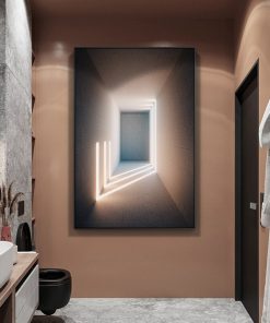 Nordic Building Corridor Picture Light and Shadow Painting on Canvas Posters Prints for Entrance Living Room 4