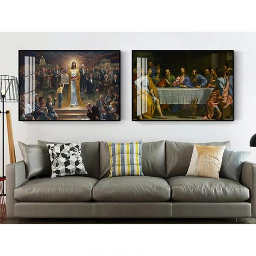 Pictures For Living Room Home Decor Unframed Painting Jesus Christ Rescue World Posters And Prints Canvas 2