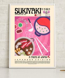 Sukiyaki Udon Tempura Soba Yakitori Poster Retro Japanese Food Wall Art Pictures Japan Cuisine Modern Asian 3