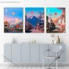 Tokyo Pastel City Landscape Poster Anime Reality Prints Japan Kyoto Cumulus Fuji View Canvas Painting Nordic