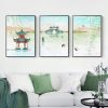 Triptych New Chinese Four Seasons Landscape Print Art Canvas Poster For Living Room Decoration Home Wall