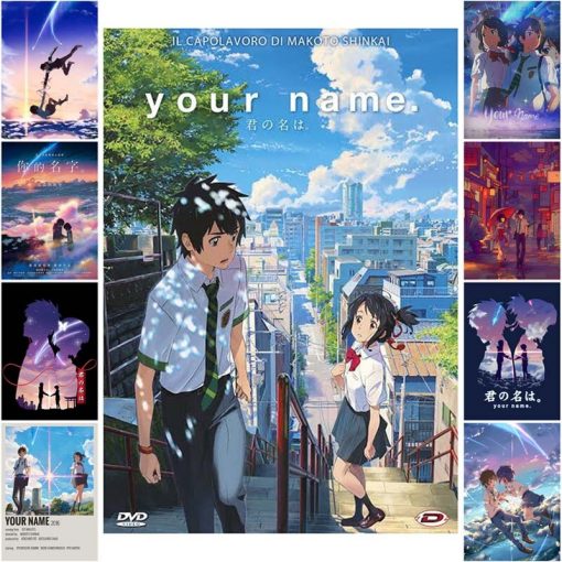 Vintage Comic Your Name Poster Japanese Anime Movie White Paper Prints Home Living Romm Decoration Bar