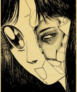 Vintage Japanese Anime Junji Ito Poster Vintage Kraft Paper High Quality Home Room Cartoon Art Print 3