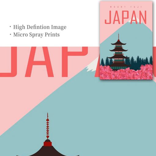 Visit Japan Tokyo Travel Canvas Paintings Vintage Wall Pictures Mount Fuji Posters Art Prints Nordic Modern 4