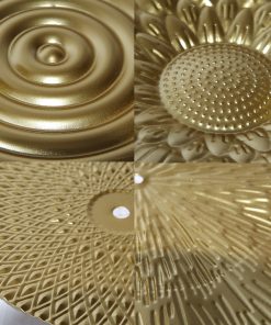 Golden Wall Decoration Pendant Nordic Light Luxury Round Wall Hanging Decor Metal Irregular Disc Wrought Iron 5