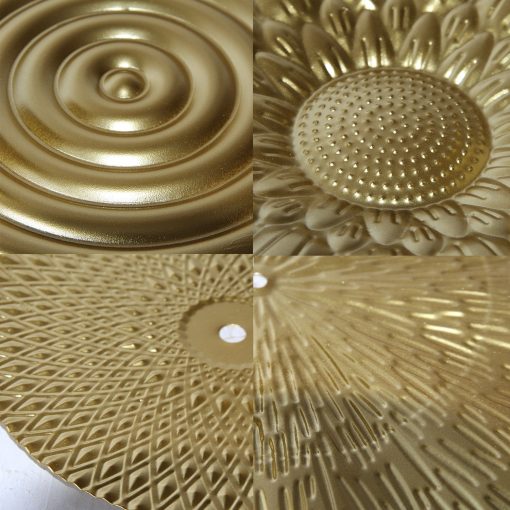 Golden Wall Decoration Pendant Nordic Light Luxury Round Wall Hanging Decor Metal Irregular Disc Wrought Iron 5