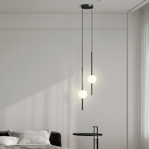 Nordic Simple Glass Ball Pendant Lights Dining Room Bedroom Decor Hanging Lamp Restaurant Bar Suspension Chandeliers