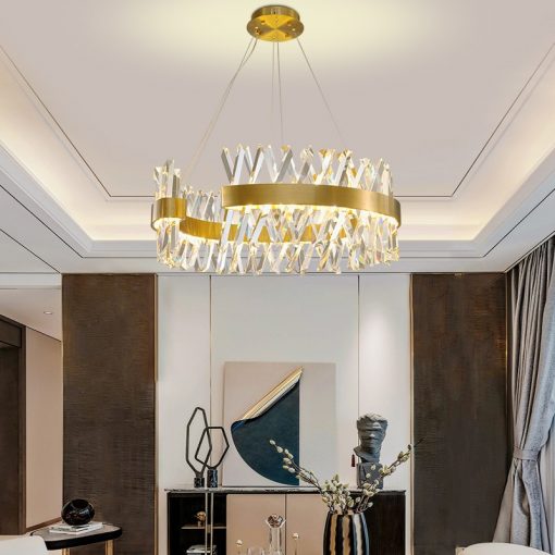 Post Modern Luxury Lustre Led Pendant Lamp For Living Room Bedroom Hotel Gold Metal S Shape 1