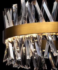 Post Modern Luxury Lustre Led Pendant Lamp For Living Room Bedroom Hotel Gold Metal S Shape 3