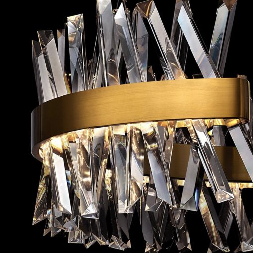 Post Modern Luxury Lustre Led Pendant Lamp For Living Room Bedroom Hotel Gold Metal S Shape 3