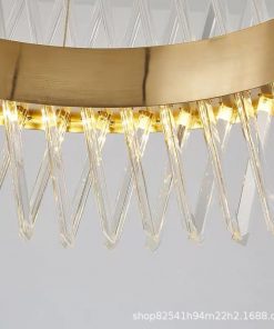 Post Modern Luxury Lustre Led Pendant Lamp For Living Room Bedroom Hotel Gold Metal S Shape 4