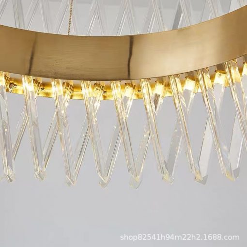 Post Modern Luxury Lustre Led Pendant Lamp For Living Room Bedroom Hotel Gold Metal S Shape 4