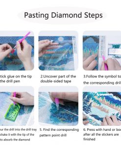 Landscape 5D Diamond Painting Alpine Grassland DIY Diamond Painting Mosaic Full Drill Diamond Embroidery Painting Home 4