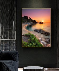 Landscape 5D Diamond Painting Kits Seaside Sunset Scenery Diamond Mosaic Beach Rhinestone Embroidery DIY Home Decor 2