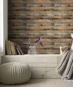 Retro Faux Wood Grain Peel And Stick Wallpaper Self adhesive Wood Plank Wallpaper Roll Removable Vinyl 3