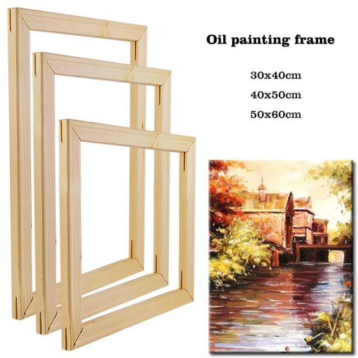 Wood Frame For Canvas Oil Painting Factory Price Picture Nature DIY Frames For Diamond Painting Picture 1