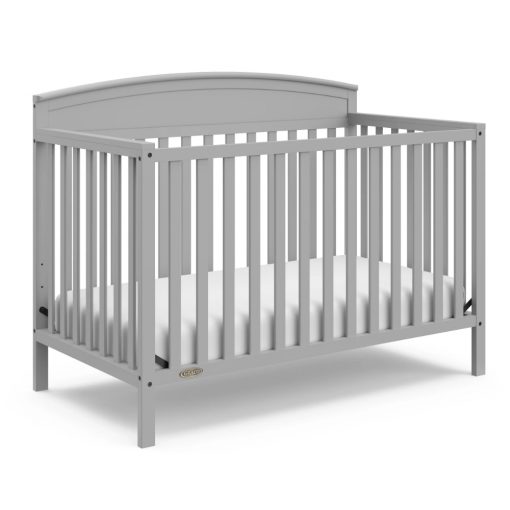 BOUSSAC Benton 5 in 1 Convertible Baby Crib Multicolor Baby Furniture Bed for Girls kid Bed 4