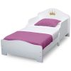 Delta Children Princess Crown Wood Toddler Bed Greenguard Gold Certified White Pink wooden bed kid bed