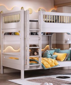 Luxury Multifunctional Kid Bunk Bed With Safety Fence For 5 To 8 Yeas Old Children Bedroom 1